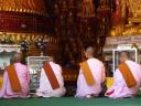 Girl novices at the Pindaya Caves pagoda