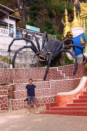 Spider attack - Pindaya Caves