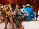 Boys at the Pindaya Caves pagoda