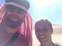 Selfie op de zandduin