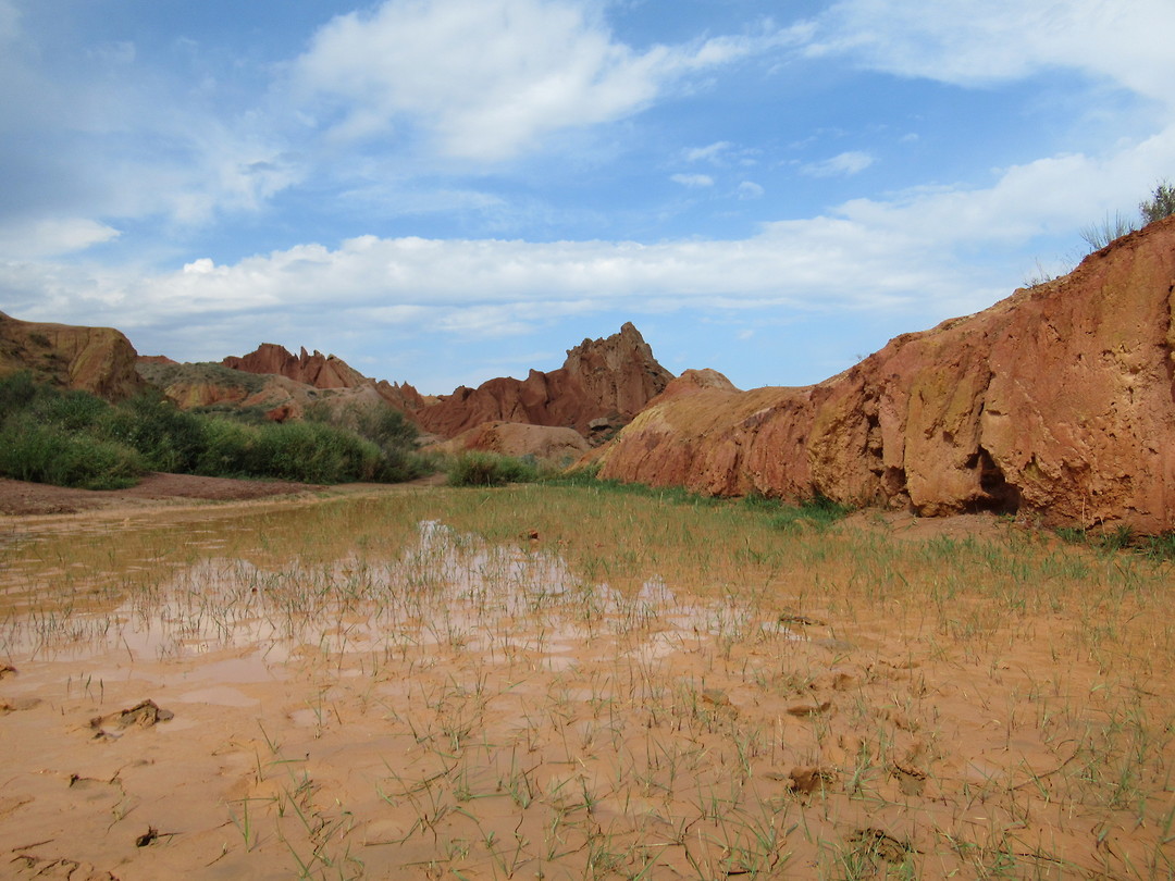 Waterpartij in de Skazka Canyon