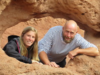 Toeristenfoto in de Skazka Canyon