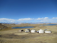 Yurtkamp aan Tulparkul meer