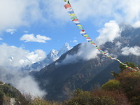 Eerste zicht op Ama Dablam