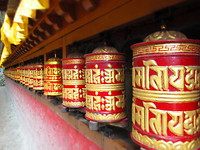 Gebedsmolentjes aan Kumjung gompa