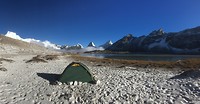 Helemaal alleen op Cho Oyu basecamp