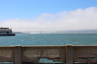 Golden in de mist gate bridge