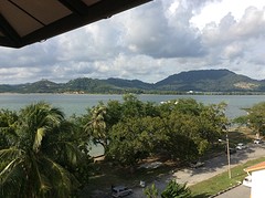 Uitzicht vanaf balkon Orient Star Resort in Lumut