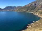 Zicht vanop Chapmans peak drive naar Houtbay