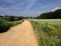 Onderweg, donkere lucht
