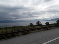 Uitzicht op het Prespameer, vlakbij het meer van Ohrid