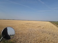 Het weidse Groningse landschap.