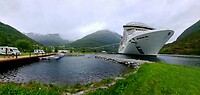 "de camper en de cruiseschip "