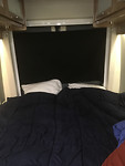 Het bed uitgeklapt
