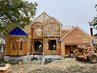 Fietstocht: huis in aanbouw