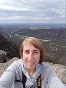 Jolien selfie bij The Pinnacle