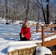 Missy in de sneeuw