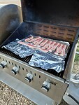 Grilling breakfast bacon