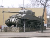 Tank voor het station in Leopoldsburg