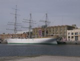 Driemaster in haven van Duinkerke