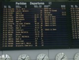 De vertrektijden in Portugese tijd. Een uur verschil met Nederland
