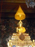 Buddha in wintergewaad