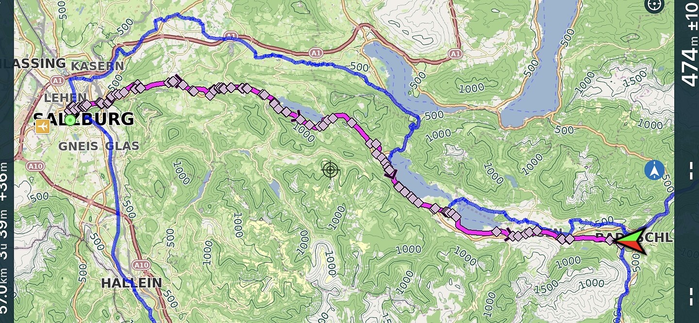 De route van vandaag