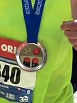 De medaille van de 30 ste Praagse marathon