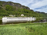 Het enige grote schip wat we hier zagen