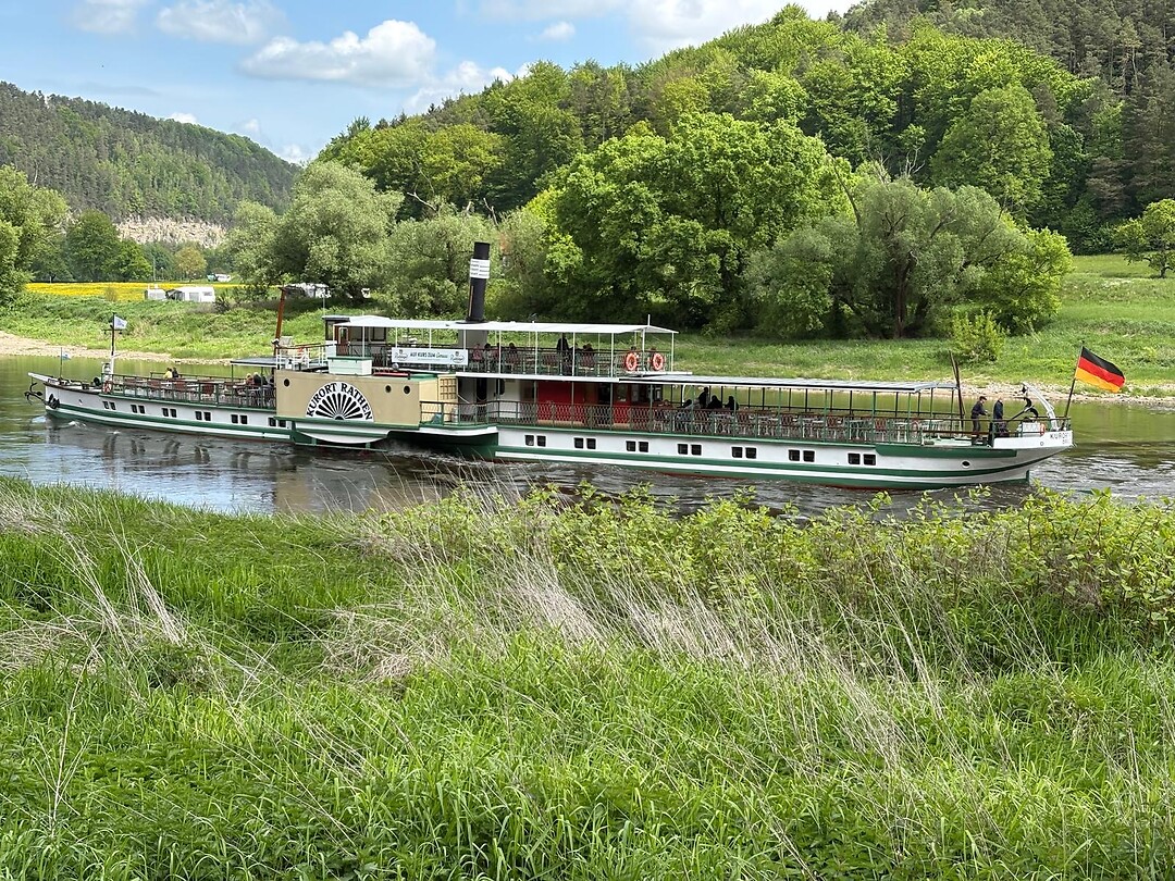 Raderboten op de Elbe