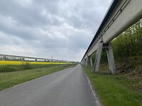 De baan van de zweeftrein.