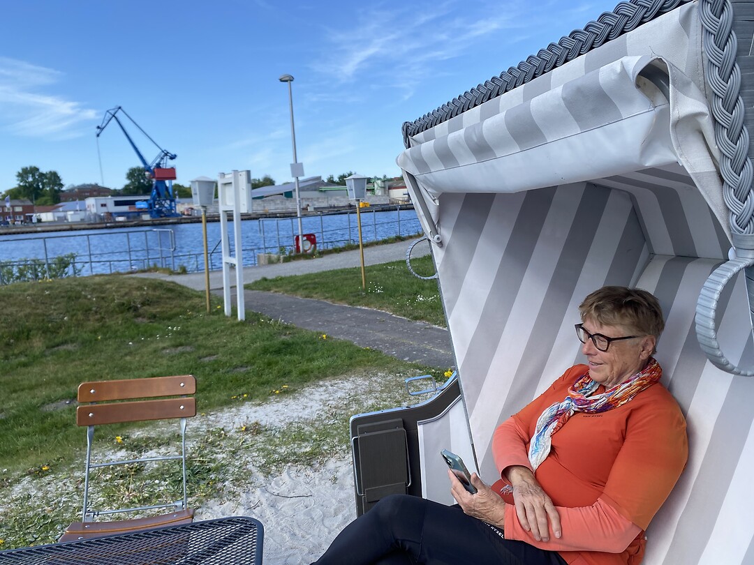 Aan het Kieler Kanal.