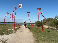 Lampen bij museum Arken.