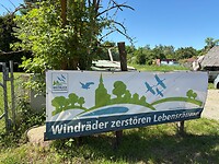 Protest tegen windmolens.