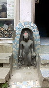 Het oudste standbeeld van Kathmandu (circa 1500 jaar oud).