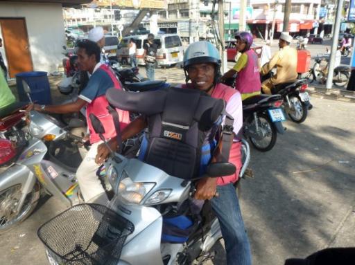 "Champion" driver met m'n backpack