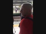 In de rij voor de trein