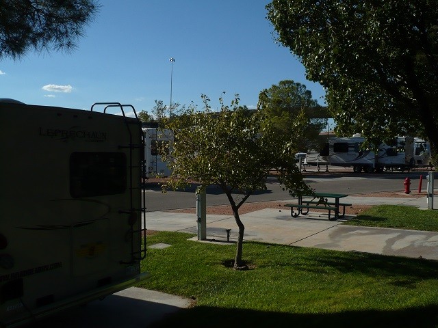 Onze camperplaats in Vegas andere kant