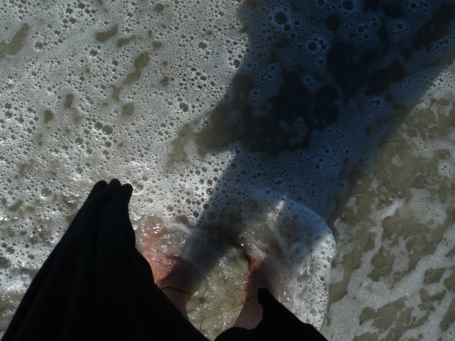 Voetjes in het water... koud!