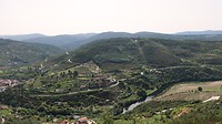 Prachtig uitzicht onder weg in de Serra Estrela