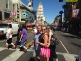 Crossing the walk of fame