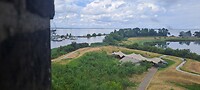 De Vecht, uitmondend in het IJmeer.