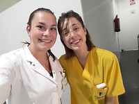 Met de verpleegkundige Cristina
