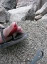 Ja die wandeling is niet aan te raden op slippers