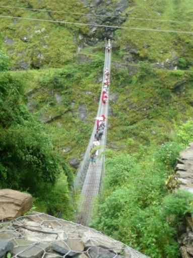 de weg was geblokkeerd door landslides, dus omweg