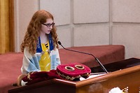Amanda op het spreekgestoelte