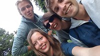 Ik, Timo, Holly en Christian