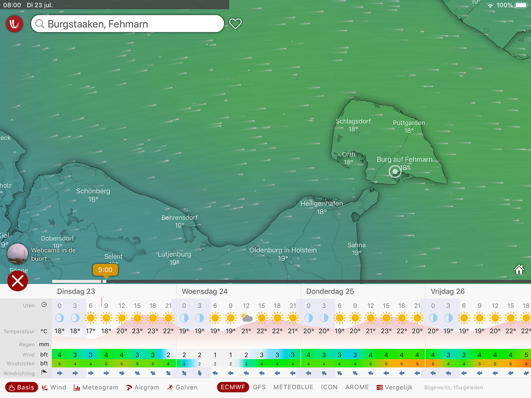 Weer, 23 juli