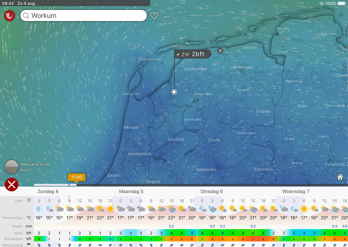 Weer 4 augustus