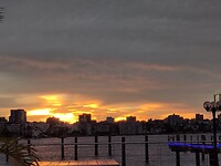 Sunset skyline mombasa